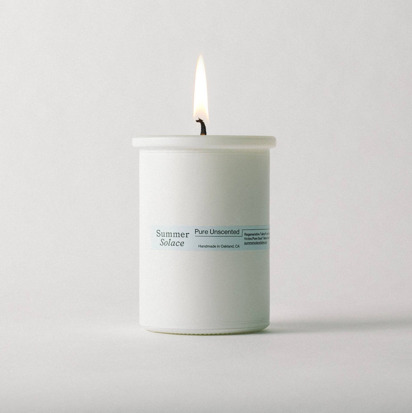 Pure Unscented Suet Tallow and Beeswax Candle