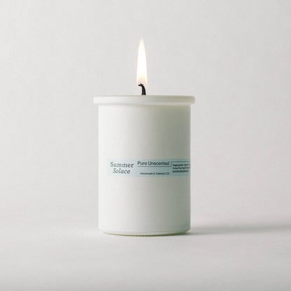 Pure Unscented Suet Tallow and Beeswax Candle
