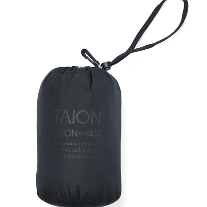 Unisex Military Zip V-Neck Down Vest in Black