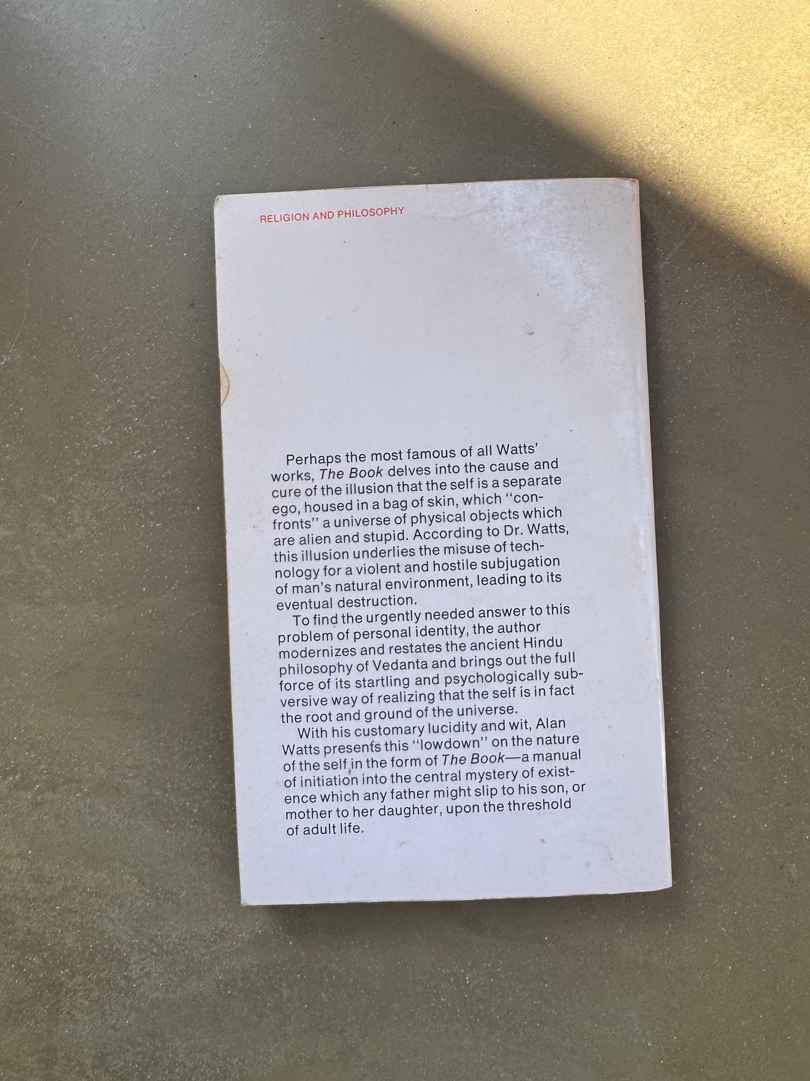 Alan Watts - The Book: On The Taboo of Knowing Who You Are