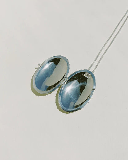 Netted Oval Locket