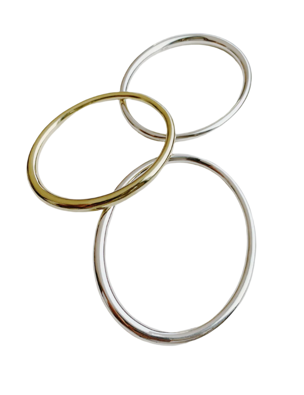 Simple Tapered Bangle in Sterling Silver