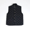 Quilted Snap Vest in Black