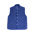 Quilted Snap Vest in Navy