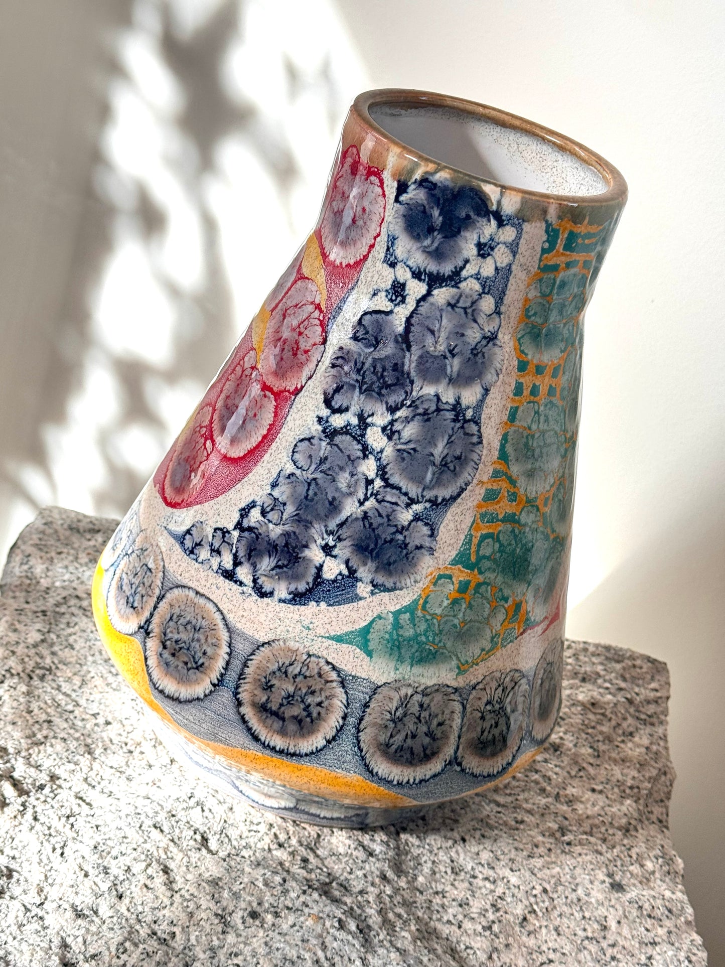 Abstract Oil Spot Vase