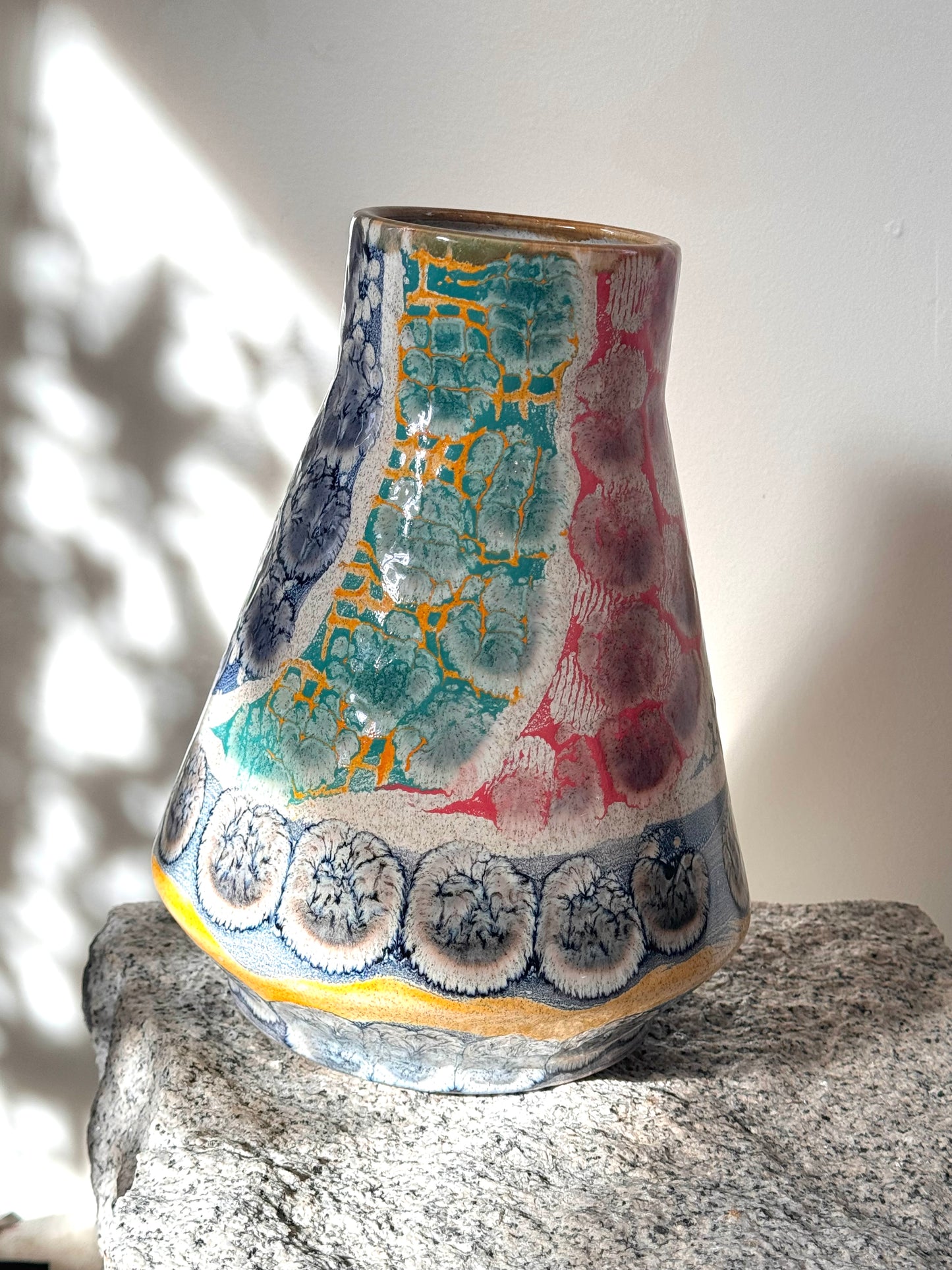 Abstract Oil Spot Vase