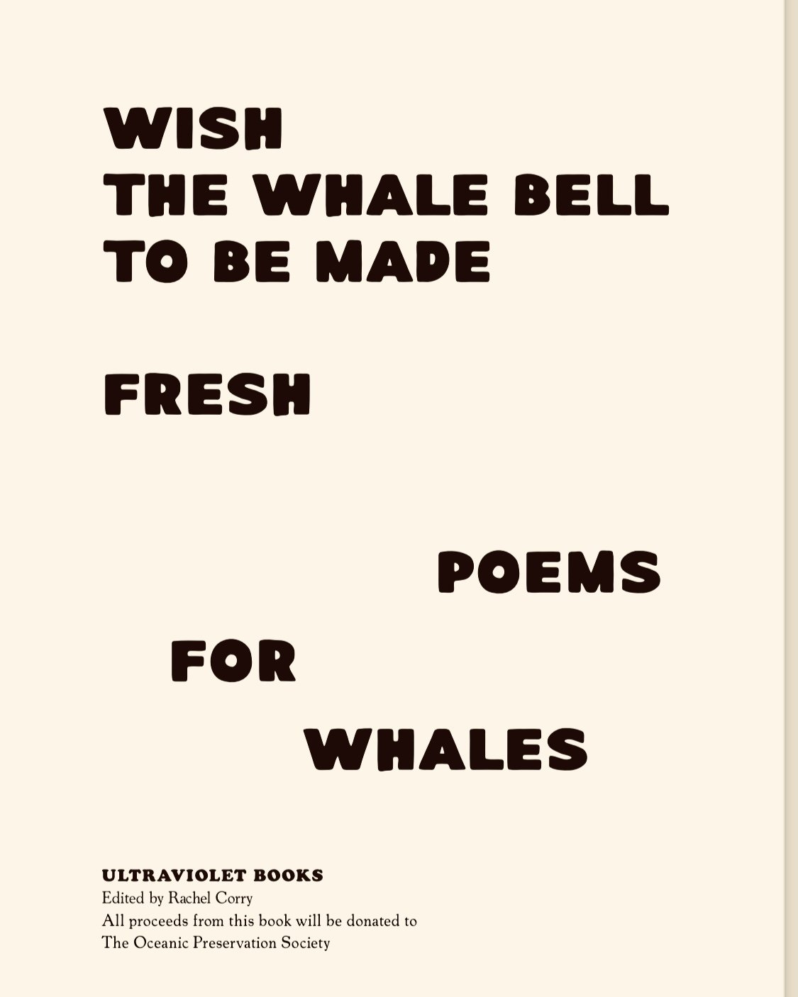 Wish the Whale Bell to be Made Fresh