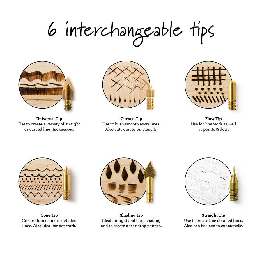 Wood Burning Tool - 8-Piece Set