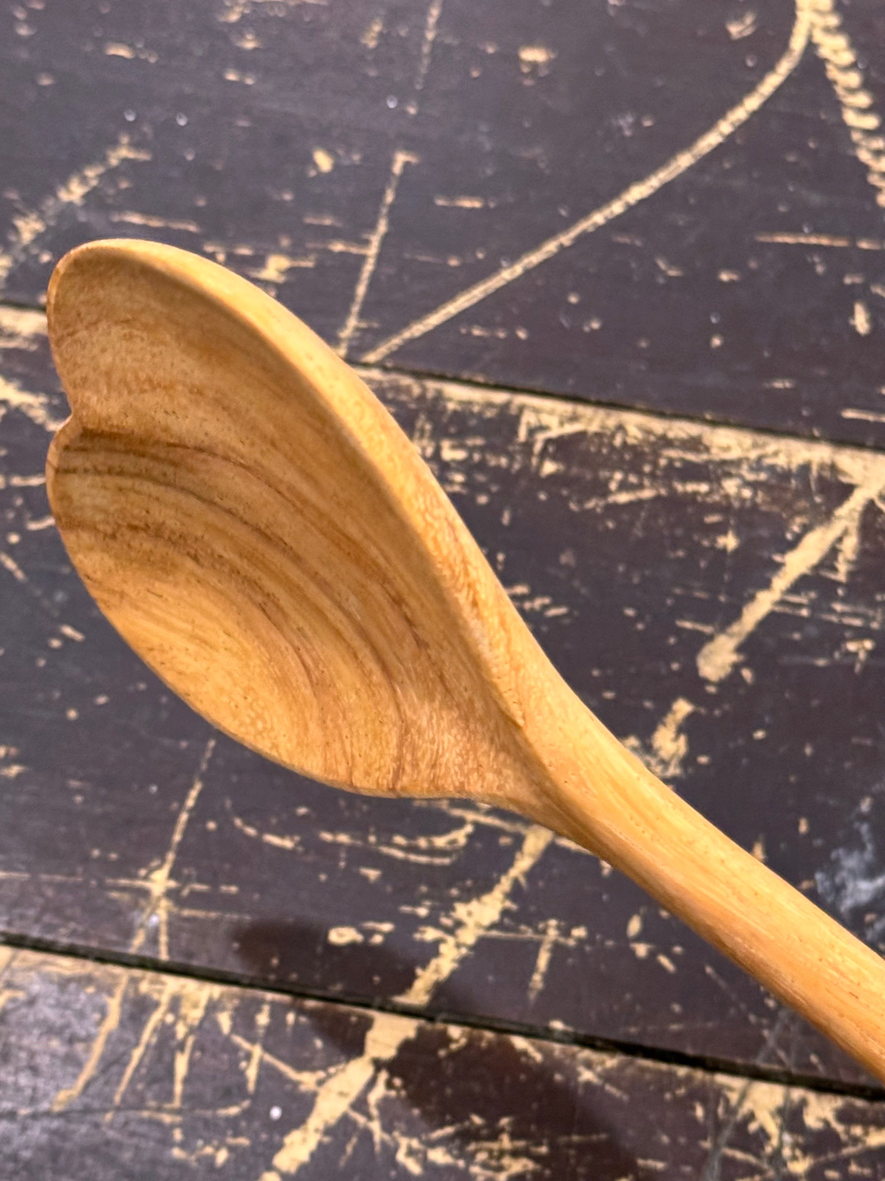 Large Wooden Heart Shaped Spoon