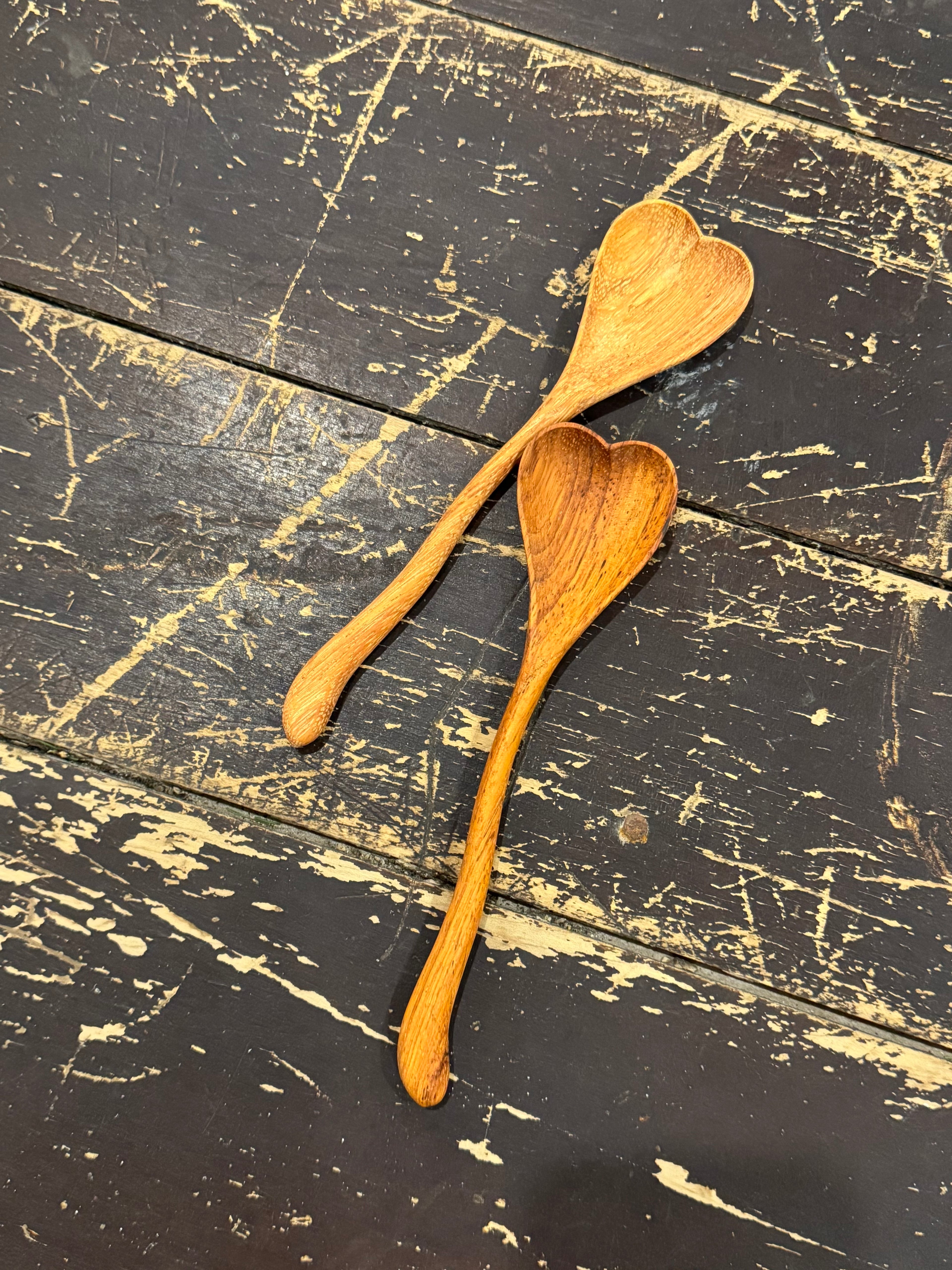 Wiggly Heart-Shaped Wooden Spoon