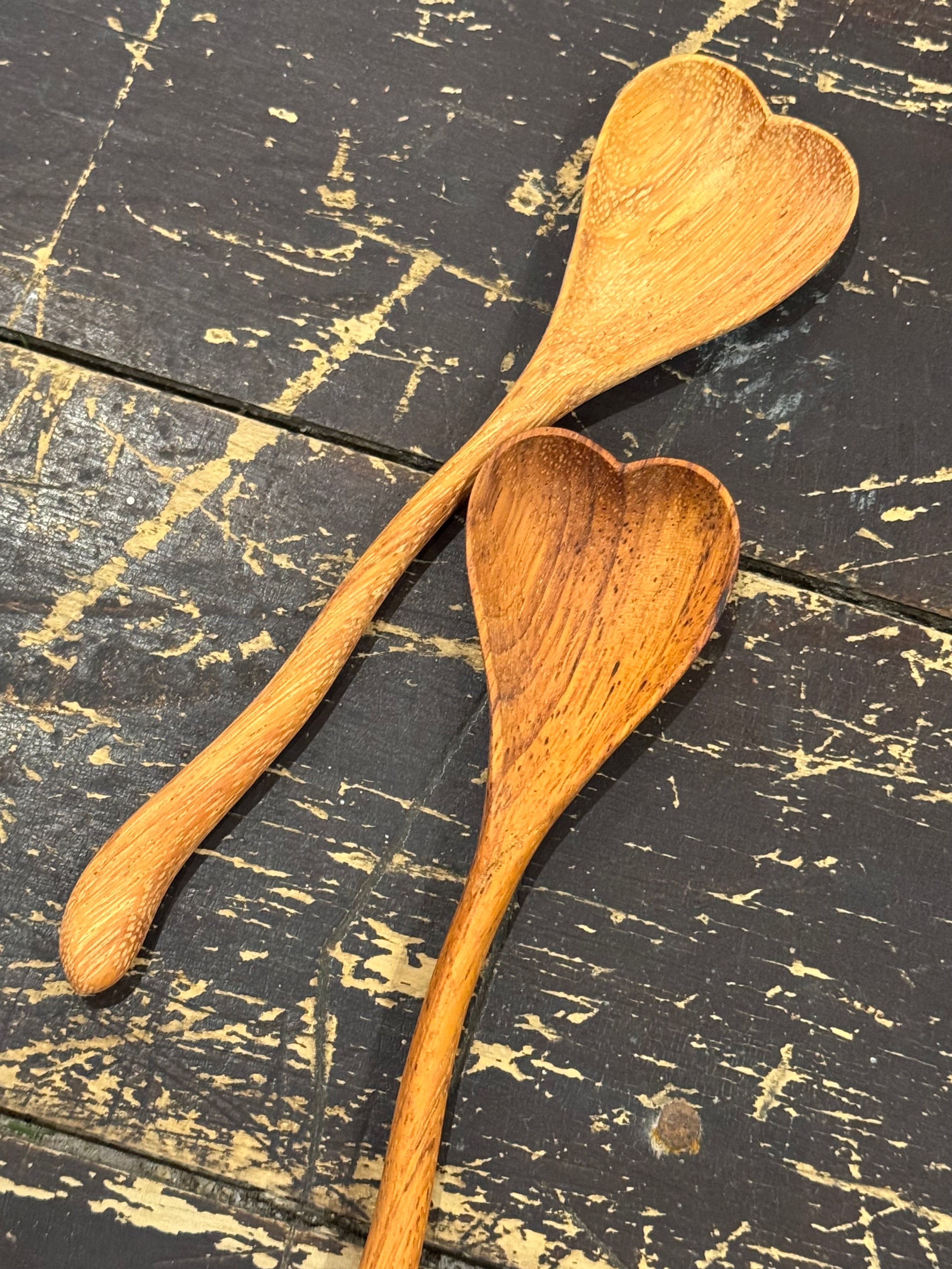 Wiggly Heart-Shaped Wooden Spoon