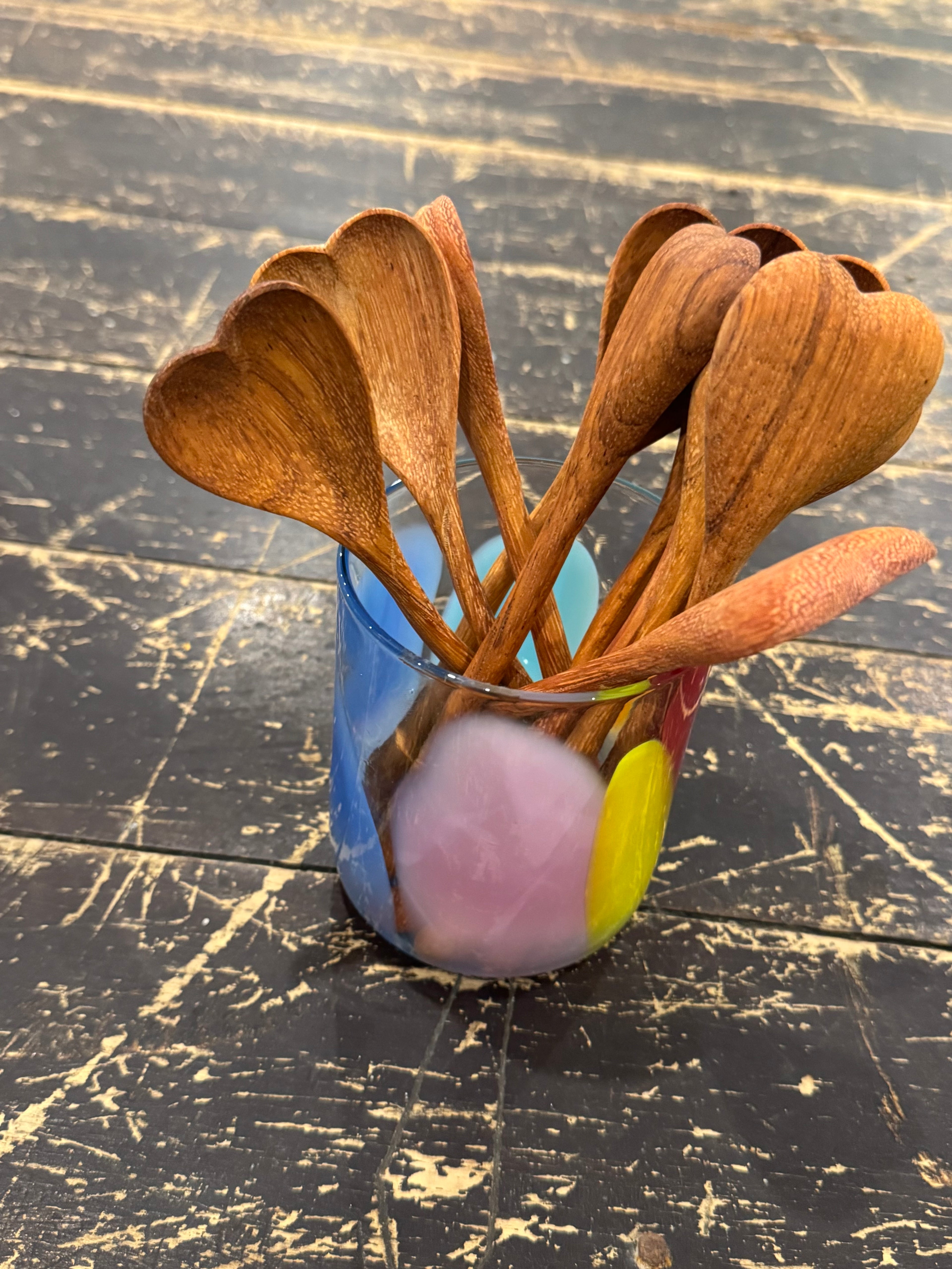 Wiggly Heart-Shaped Wooden Spoon