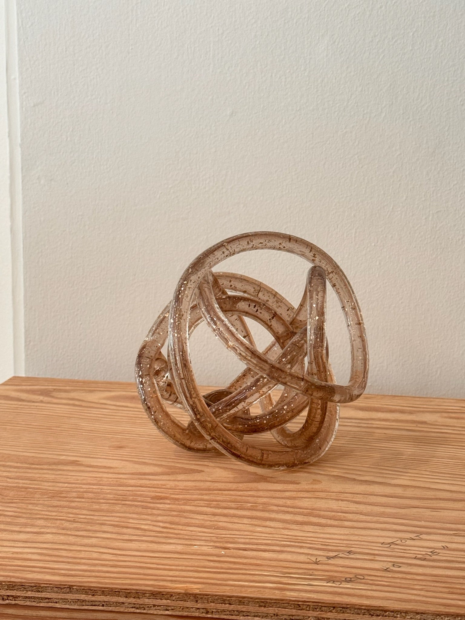 Glittered Glass Squiggle Sculpture