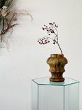 Vintage Czech Marbled Glass Vase