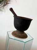 Early Cast Iron Mortar + Pestle
