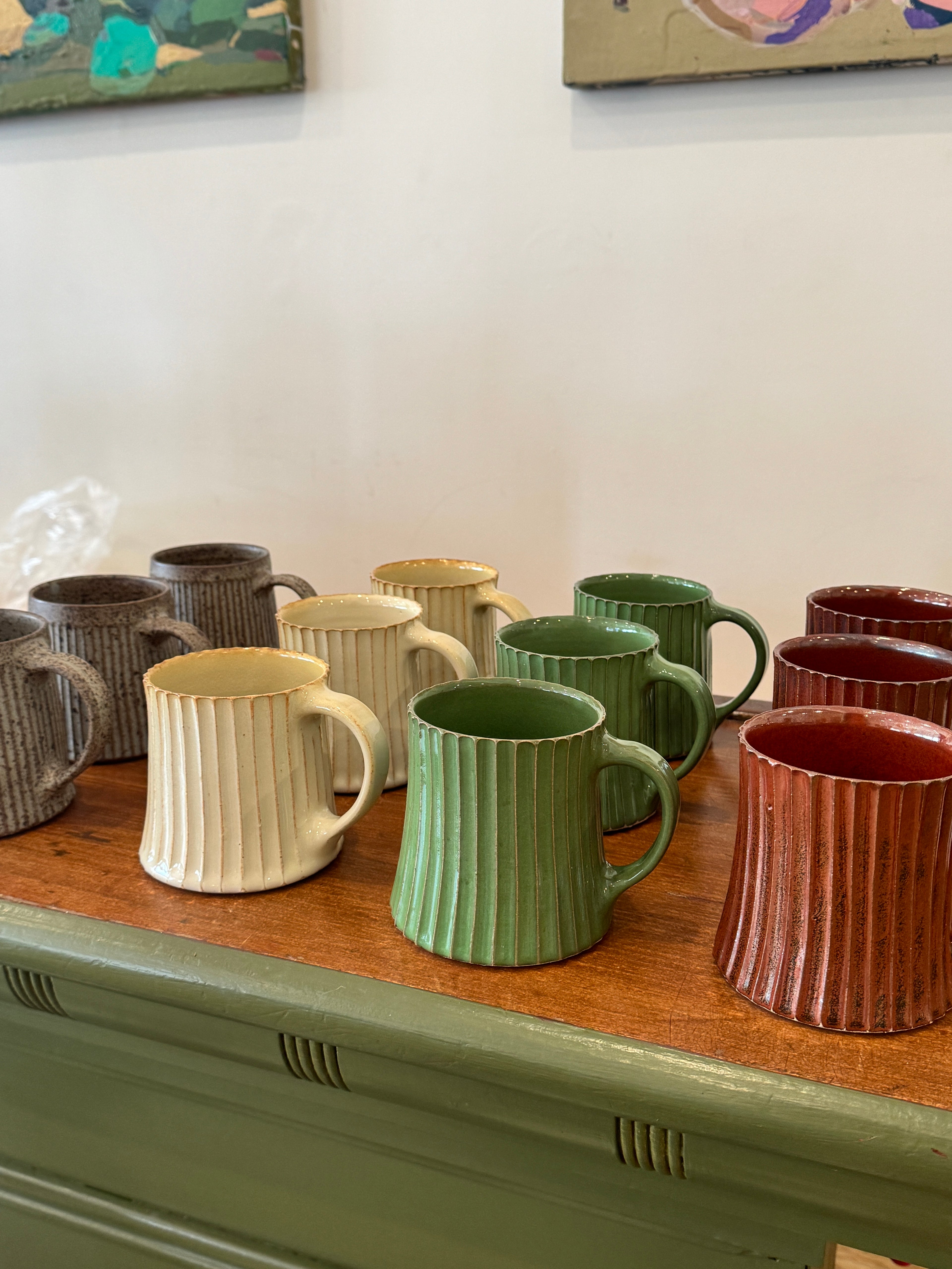 Zoe Dering Carved Mugs