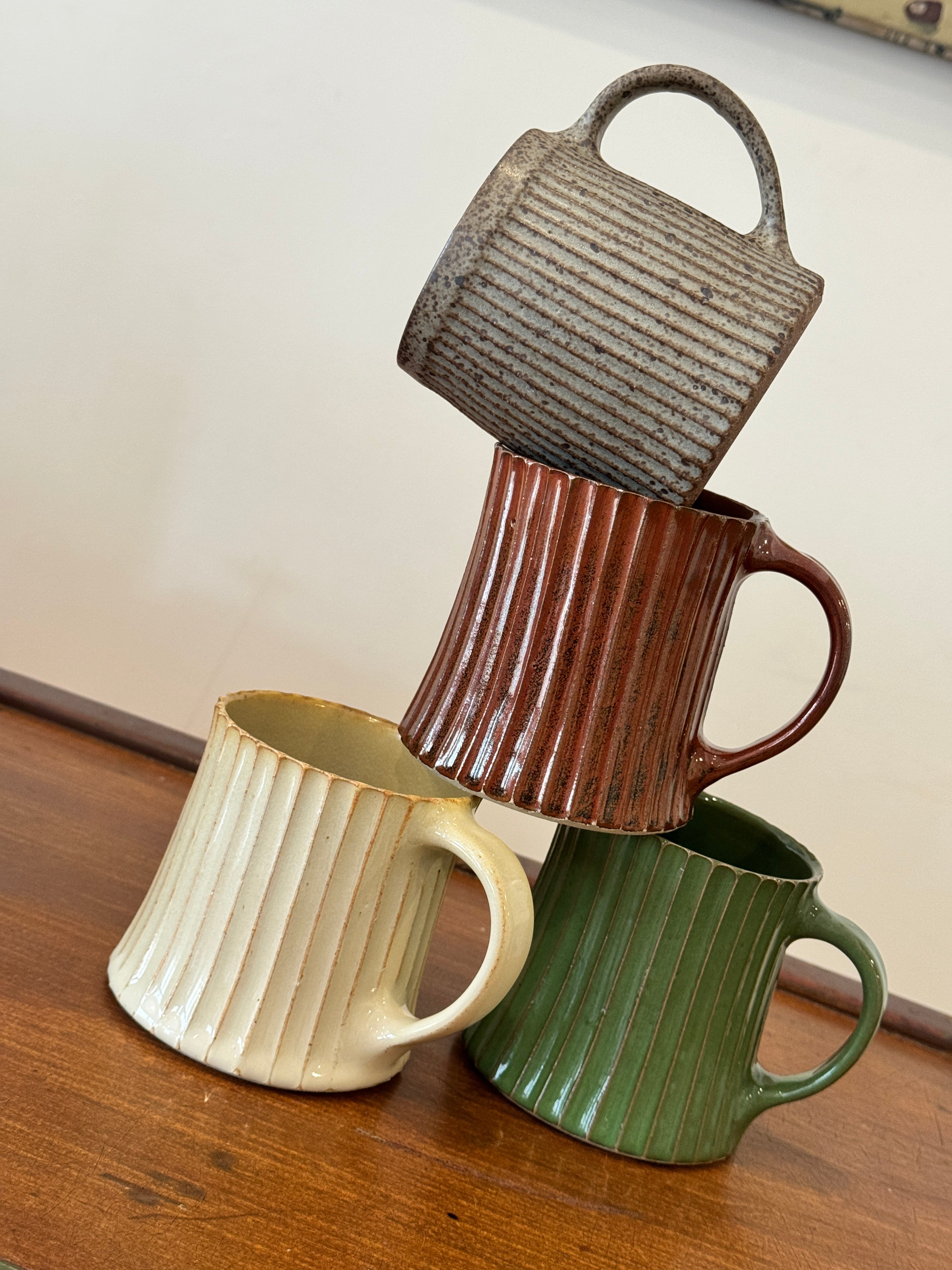 Zoe Dering Carved Mugs