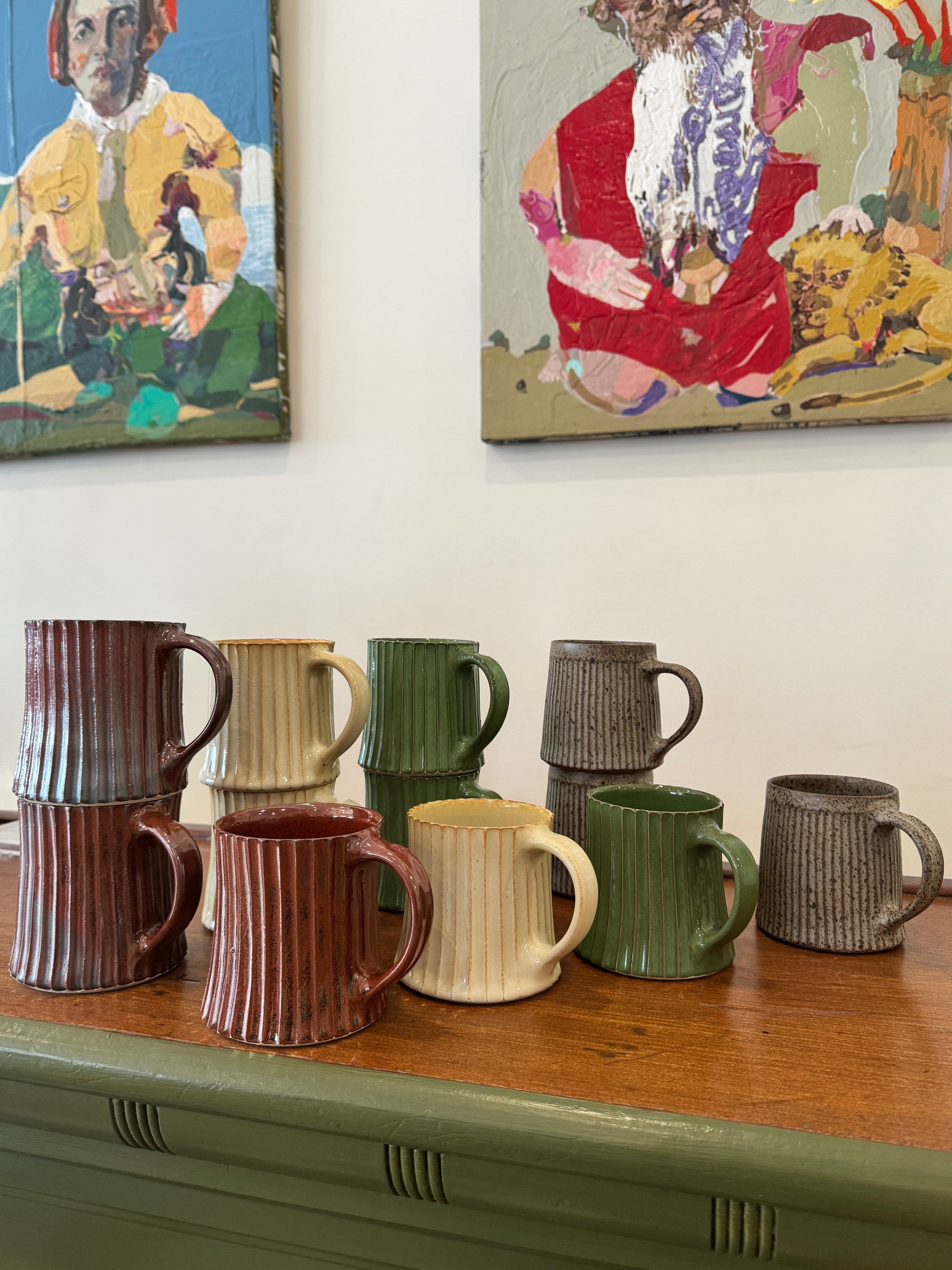Zoe Dering Carved Mugs