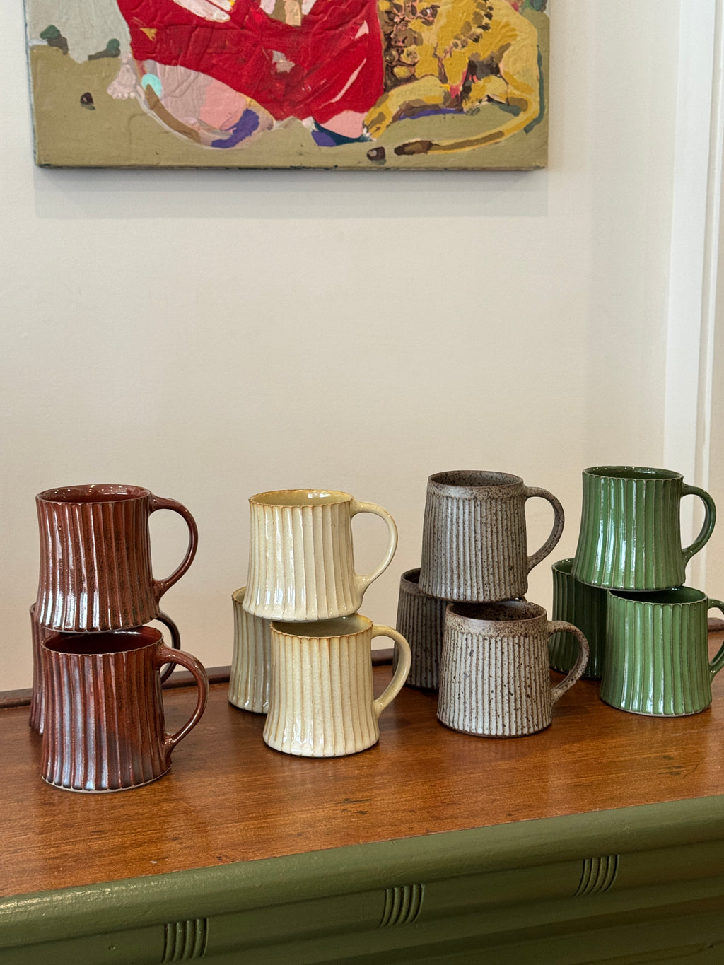 Zoe Dering Carved Mugs