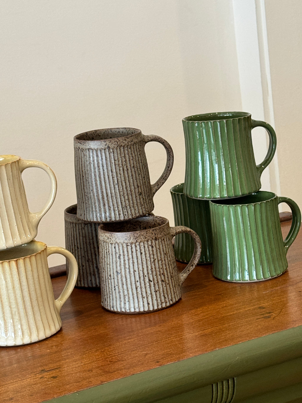 Zoe Dering Carved Mugs