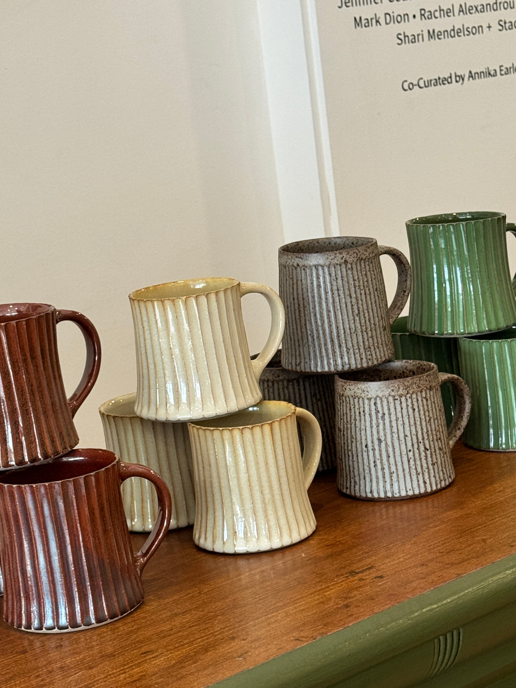 Zoe Dering Carved Mugs