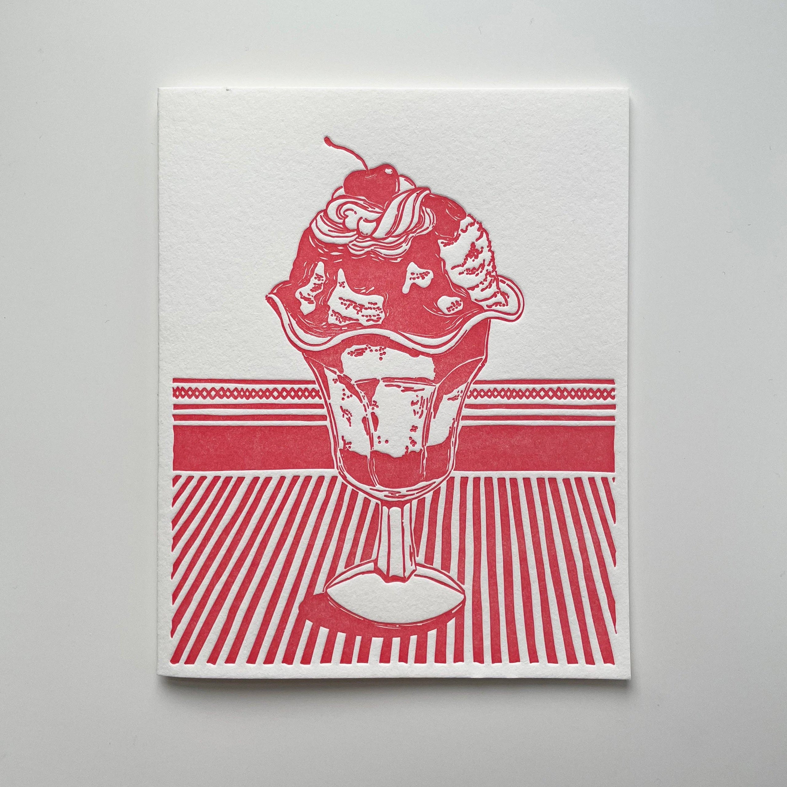 Ice Cream Sundae Greeting Card