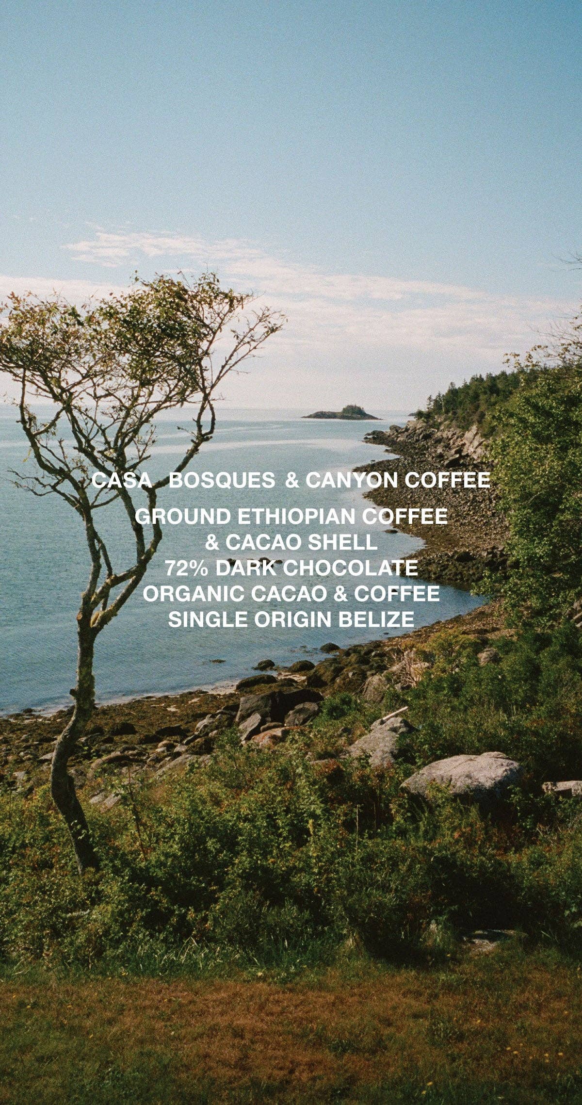 Ground Ethiopian Coffee & Cacao Shell x Canyon Coffee Chocolate Bar