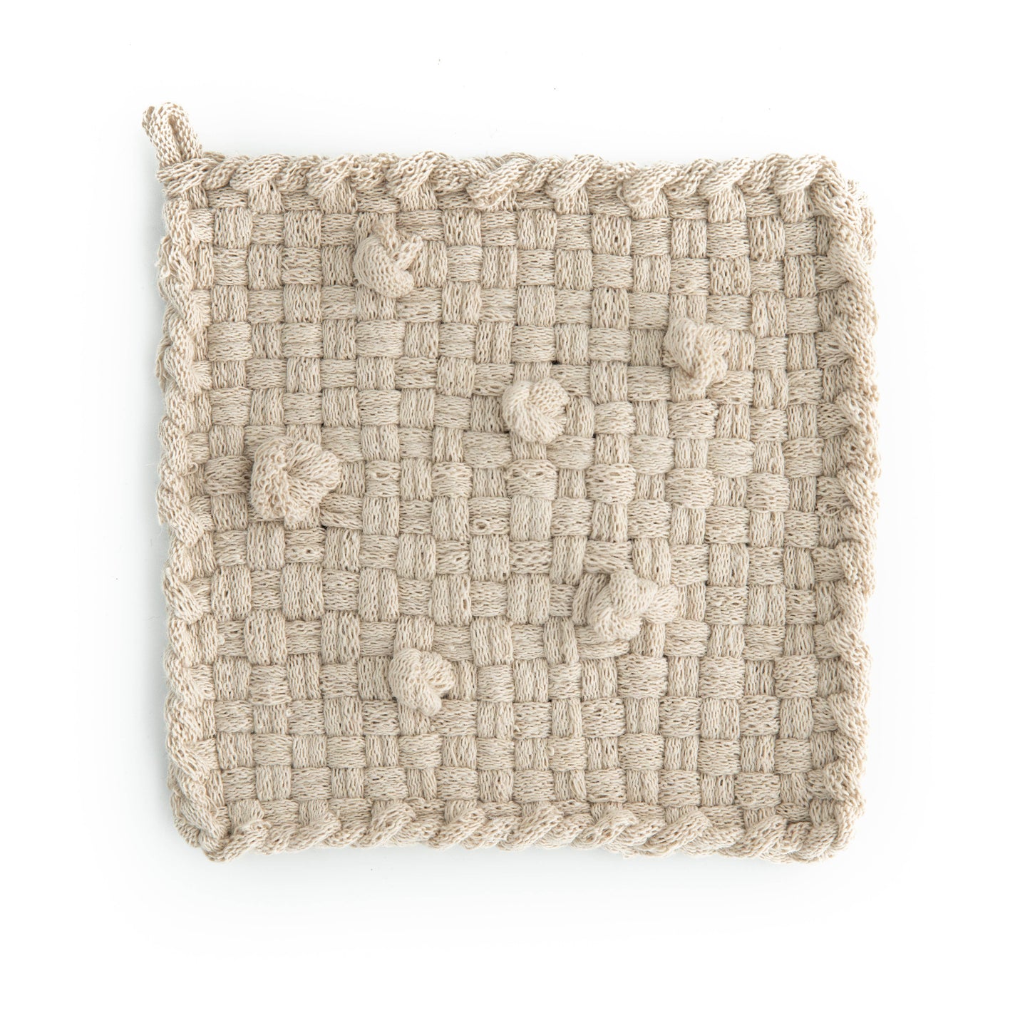 Handwoven Potholder in Flax