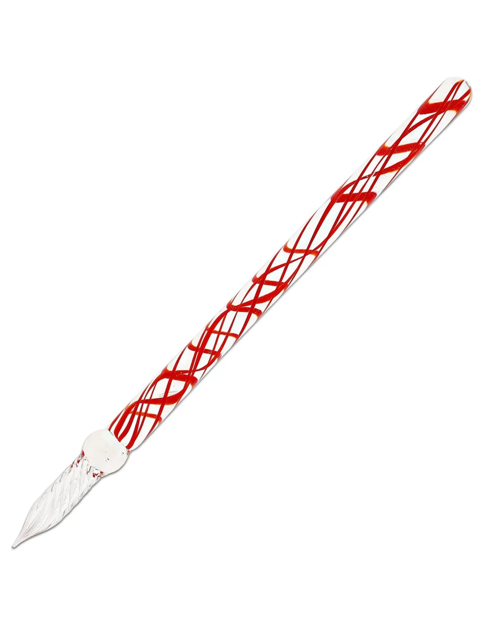 Rouge Swirl Glass Dip Pens