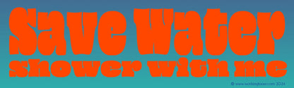 Save Water, Shower with Me by Working Loose